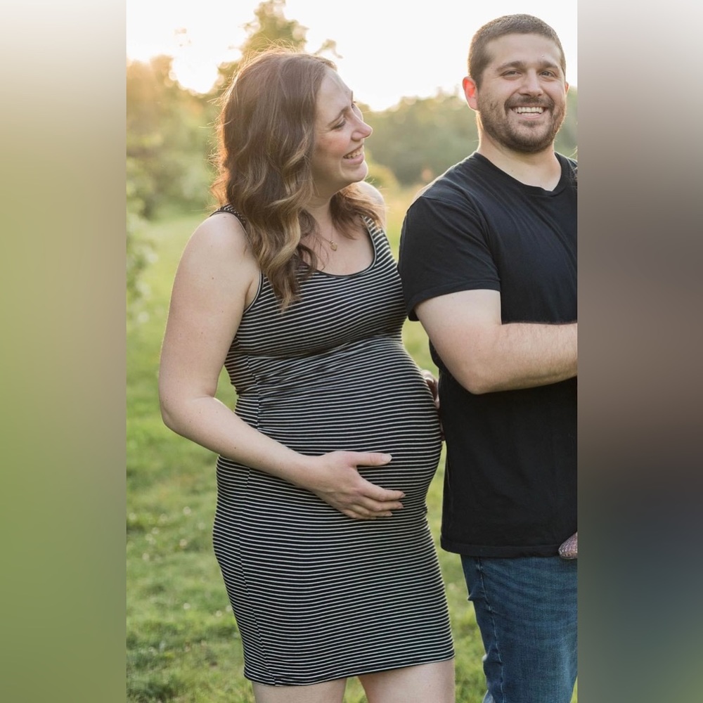 Pinkblush Striped Maternity Dress